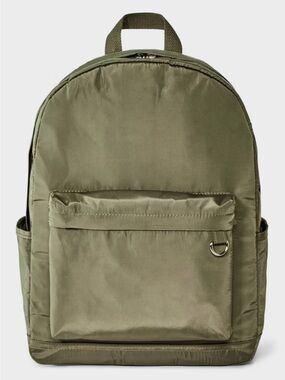 Olive Green Men's Backpack - Classic Utility Style